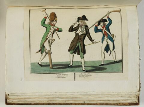 1. Per la mia patria. / 2. Perdon sior Granalier. / 3. Prendi il perdon. / 1. Pour ma patrie. / 2. Pardon M. le Granadier. 3. Voila le pardon., image 1/1