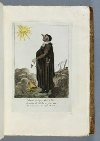 L'Ecclesiastique Réfractaire, / Au milieu de l'Eclat le plus pur, / Tu restes dans le Clair obscur., image 1/1