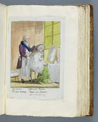 Troc pour troc, Coeffure pour Couronne, / Paris pour Montmédy, Départ pour L'autriche / passeport pour M.de De Caoffr du 21 juin, image 1/1