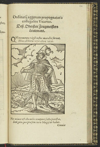 Ordinarii aggerum propugnatoris collega seu Vicarius, image 1/1