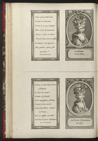 Le Croissant ou la Diane. / La Corne d'Abondance en 1777., image 1/1