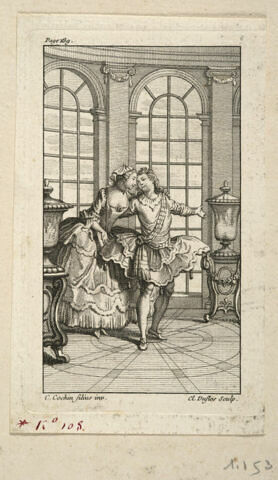 Le prince invisible montre à la princesse Flamme les deux urnes où sont enfermés le feu de la vie et le feu de l'amour, image 1/1