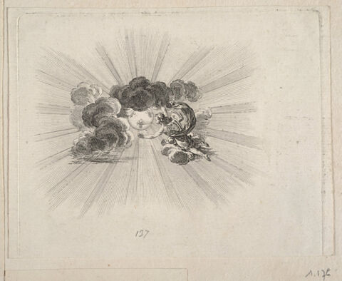 Vignette ornant l'ouvrage de Voltaire Recueil de pièces choisies sur les conquêtes et la convalescence du Roy