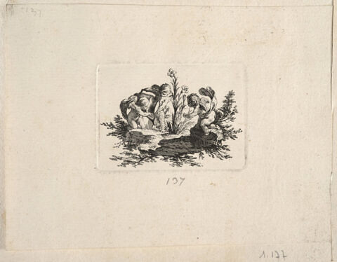 Fleuron du titre Recueil de pièces choisies sur les conquêtes et la convalescence du Roy
