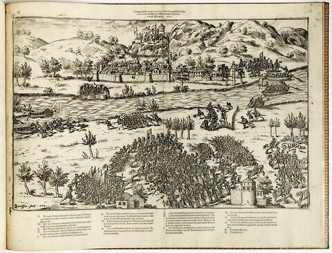 La Représentation de la bataille de deux armées françaises sur le Rhône en 1570 dans Tableaux de l'Histoire de France