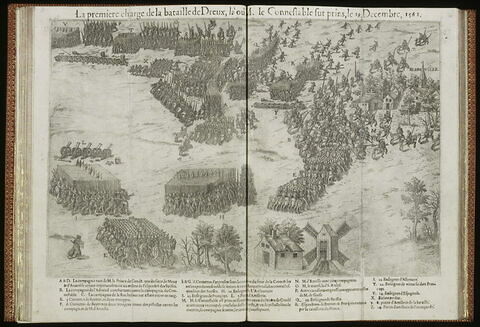 La première charge de la bataille de Dreux, où Monsieur le connétable fut pris le 19 décembre 1562, image 1/2