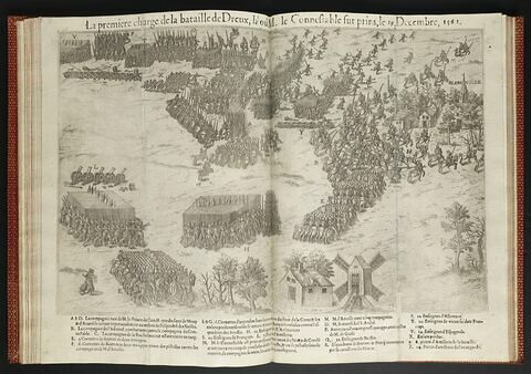La première charge de la bataille de Dreux, où Monsieur le connétable fut pris le 19 décembre 1562, image 2/2