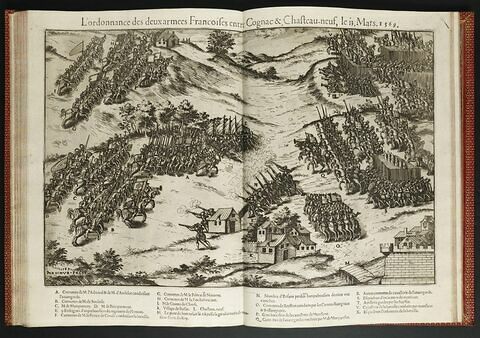 La disposition des deux armées françaises entre Cognac et Châteauneuf, le 13 mars 1569, image 1/1