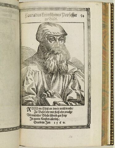 Konradus Lycosthenes Professer zu Basel., image 1/1
