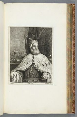 Portrait du doge Francesco Donato devant un paysage de Venise, image 1/1