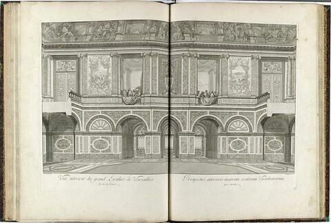 Vue intérieure du Grand Escalier de Versailles, du coté de l'Entrée., image 1/1