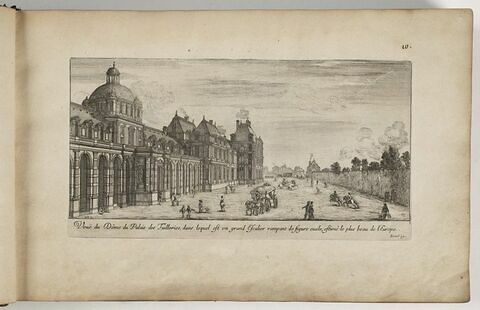 Vue du Dôme du Palais des Tuileries, dans lequel est un grand escalier rampant de figure ovale, estimé le plus beau de l'Europe., image 1/1