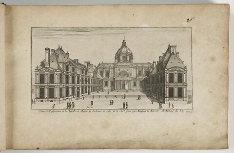 Vue et perspective de la Chapelle et Maison de Sorbonne ;, image 1/1