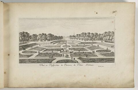 Vue et Perspective du Parterre du Palais d'Orléans, image 1/1