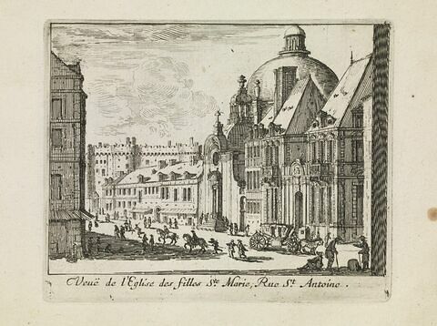 Vue de l'Eglise des filles Sainte Marie, rue Saint Antoine, image 1/1