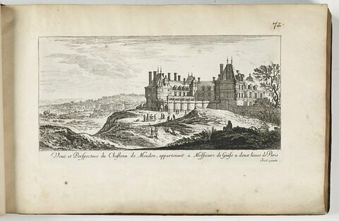 Vue et Perspective du Château de Meudon, appartenant à Messieurs de Guise à deux lieues de Paris, image 1/1