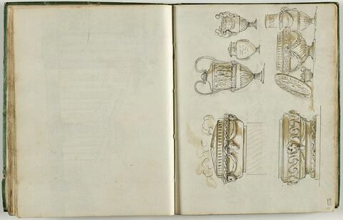 Etudes de vases et d'urnes funéraires, image 2/2