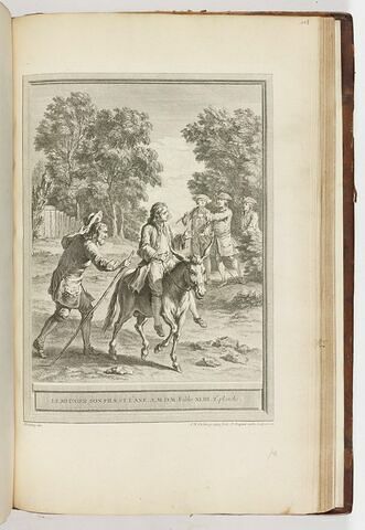 Le meûnier, son fils et l'âne. A.M.D.M. Fable XLIII. 2e planche, image 1/1