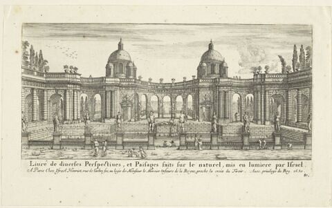 Titre pour le 'Livre de diverses Perspectives et paysages faits sur le naturel....', image 1/1