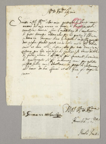 22 octobre 1642, Gênes, à Cassiano dal Pozzo