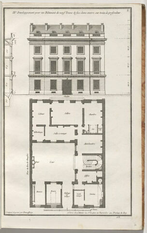 IXe développement pour un bâtiment de neuf toises de face dans oeuvre sur treize de profondeur, image 1/1