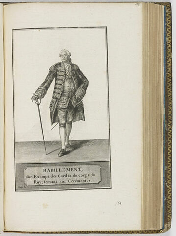 Habillement d'un exempt des gardes du corps du roi, servant aux cérémonies, image 1/1