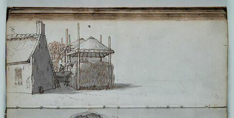 Etude de maison et de meule de foin, image 1/1