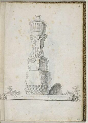 Elément décoratif, enfants soutenant un vase, image 1/1