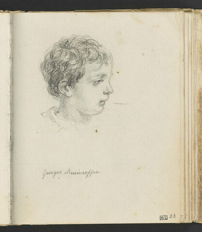 Portrait de Georges Meuricoffre, de profil vers la droite