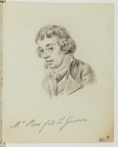 Portrait en buste de M. Pons fils, de trois quarts vers la gauche, le regard tourné vers le spectateur, image 3/3
