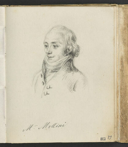 Portrait en buste de M. Mollini, de trois quarts vers la gauche, image 1/3