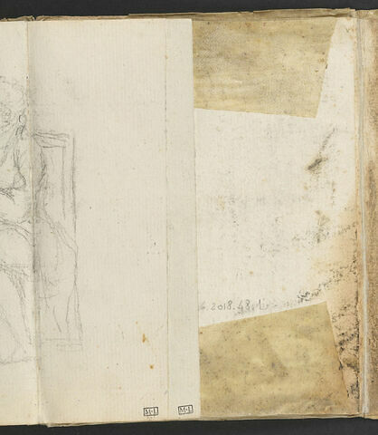 Traits de débordement du dessin du folio précédent, image 1/2