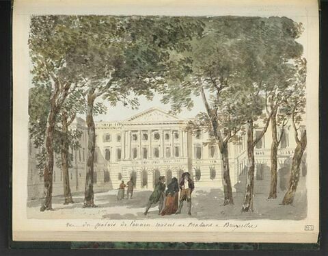 Vue du palais de l'ancien conseil de Brabant à Bruxelles