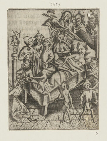Première tentation du démon. Ars Moriendi., image 1/1