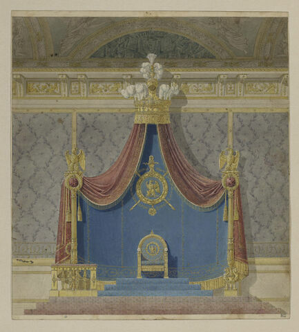Troisième projet pour la salle du trône de Napoléon Ier aux Tuileries (projet définitif), image 1/1