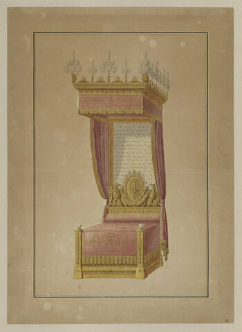 Projet pour le lit de l'Empereur aux Tuileries