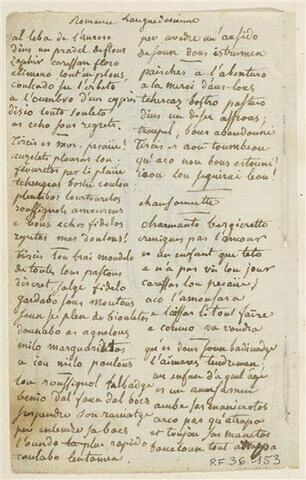 Texte manuscrit : Romance languedocienne, image 1/3