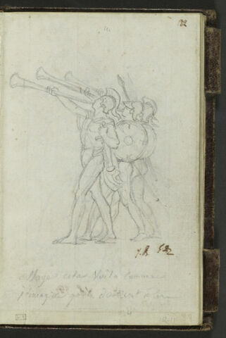 Etude pour deux sonneurs de trompes pour Léonidas, image 1/1