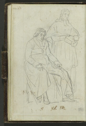 Etude pour deux figures du Sacre de Napoléon, Monseigneur de Belloy et le grand vicaire d'Astros