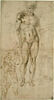 Mercure-Apollon et étude d'homme portant un fardeau, image 1/2