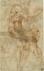 Faune dansant avec un tambourin, entouré de trois putti, image 1/2