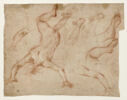 Figure nue vue de dos, précipitant ; détails de bras, de jambes et de mains, image 3/3