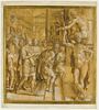 Pépin le bref conduisant captif Astolphe, roi des Lombards, et remettant à l'Eglise l'exarchat de Ravenne, image 1/2