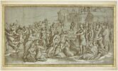 Romulus répartissant les Sabines entre les Romains, image 1/2