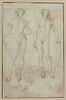 Deux hommes nus, débout, tenant une massue et un bouclier, image 1/2