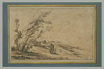 Paysage avec cinq figures près d'arbres brisés et deux autres dans la plaine, image 2/3