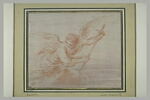 L'archange Gabriel, sur un nuage, tirant son épée du fourreau, image 2/2