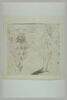 Feuille d'études avec les armoiries des Farnese et une jambe, image 2/2