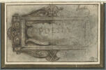 Cartouche avec au centre le mot 'Poesia', image 1/2