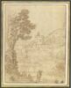 Figures et bergers, dans un paysage dominé par une forteresse, image 1/2